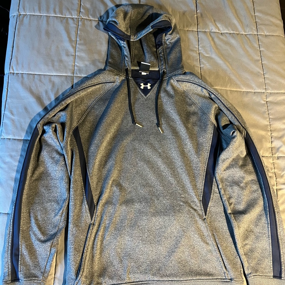 Men’s Under Armour Hoodie, Gray and Navy Blue